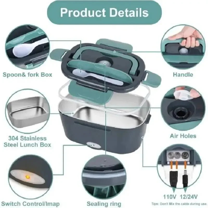 Portable Electric Lunch Box – Heat & Enjoy Healthy Meals Anywhere